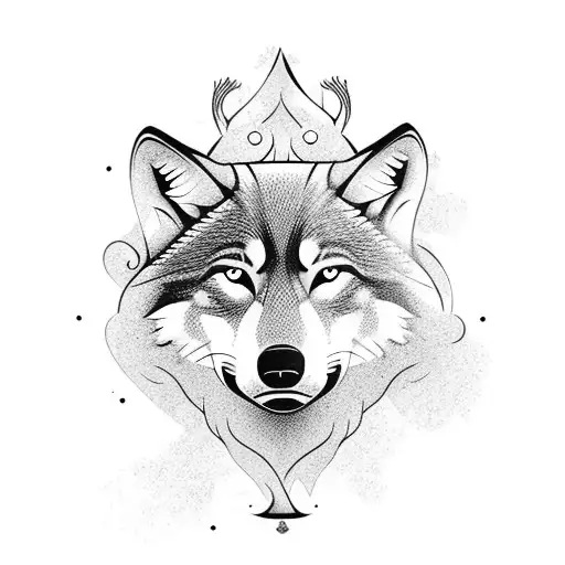 A Majestic Wolf Swimming Underwater While Fishing