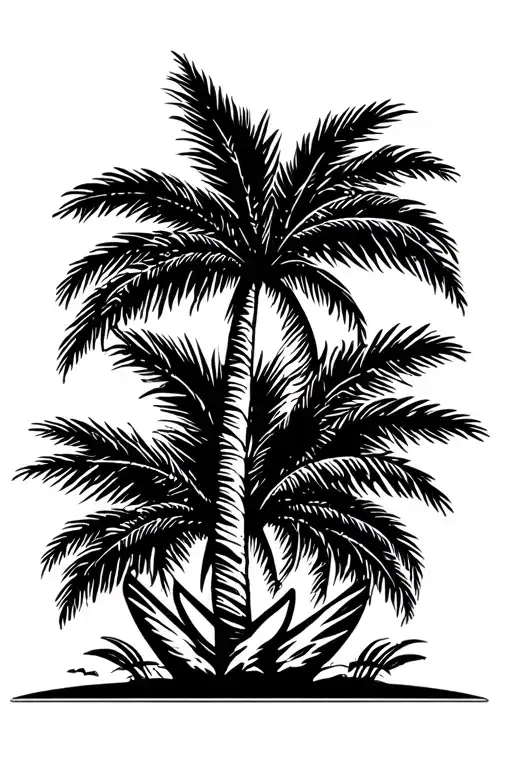Palm Tree With The Phrase