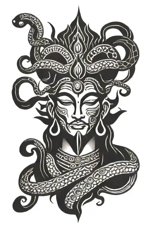 Aesthetic Shiva With Snake