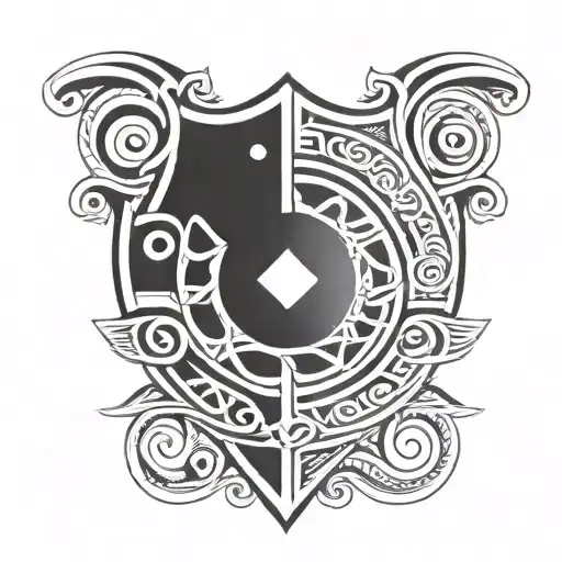 Zulu African Shield With Celtic Knot Design Combining Elements