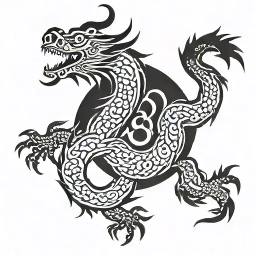 Chinese Dragon And 888 Angel Number