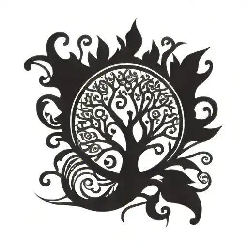 Crown Made Of Sunlight With The Jewish Tree Of Life As Negative Space