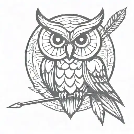 Athena Owl With Spear