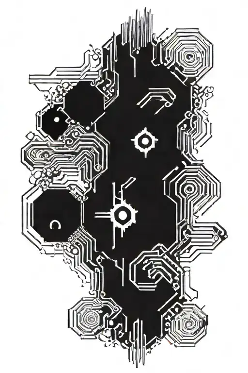 Cyberpunk Style Computer Circuits