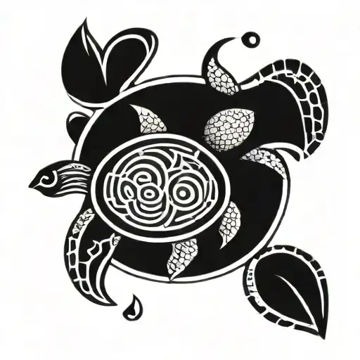 Maori Arm Sleeve Turtle
