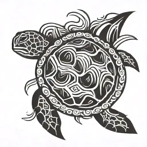A Turtle In The Ocean
