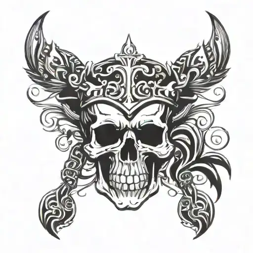 Skull Wearing A Crown
