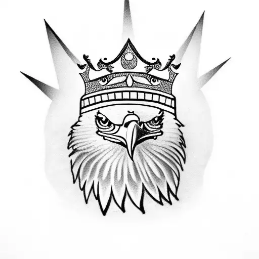 Eagle With Crown And Three Numbers 7