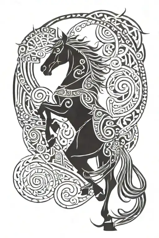 Horse And Tribal