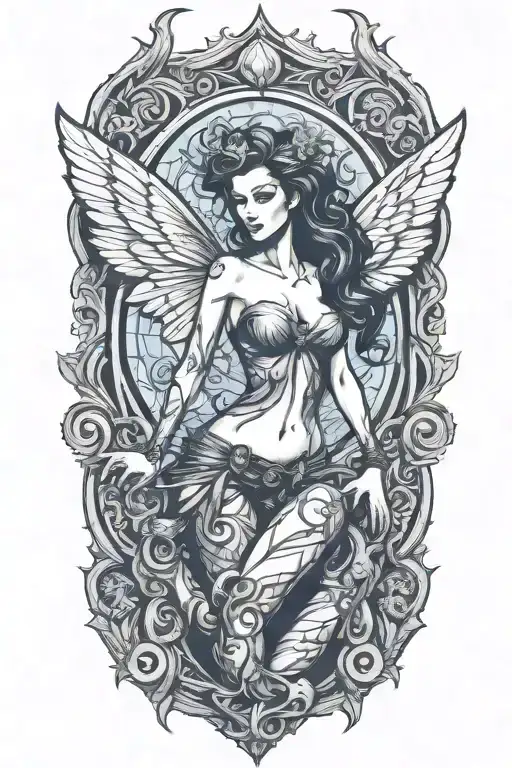 Pinup Fairy Modern Fantasy Style