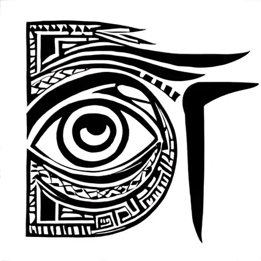 Egyptian Style Patterns With Eye Of Horus Symbol Incorporated