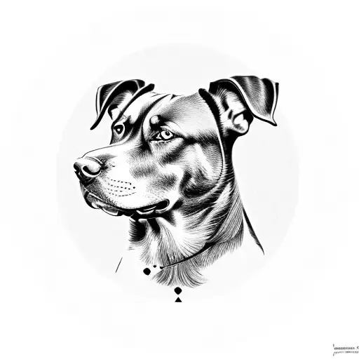 Rotweiler Portrait With A Mysterious Aura