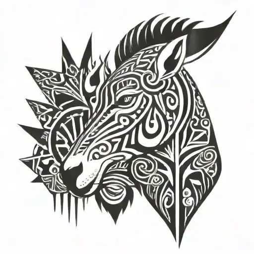 South African Tribal And A Springbok