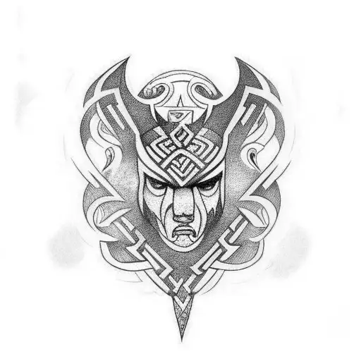 Norse Tribal Half Sleeve That Also Has Some Taino Tribal Designs