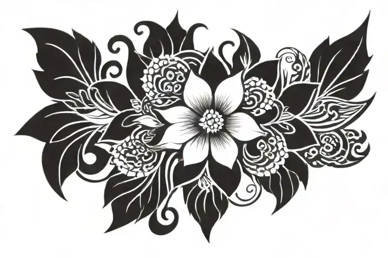 Floral Design Incorporating Symbols