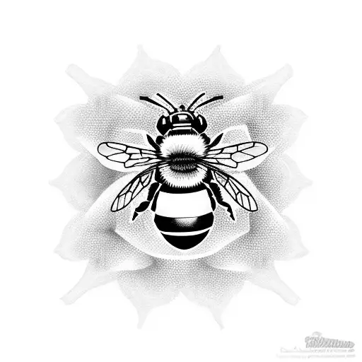 Bees Around A Red Rose Half Sleeve