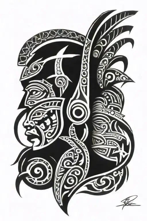 Polynesian Warrior Tattoo Inspired