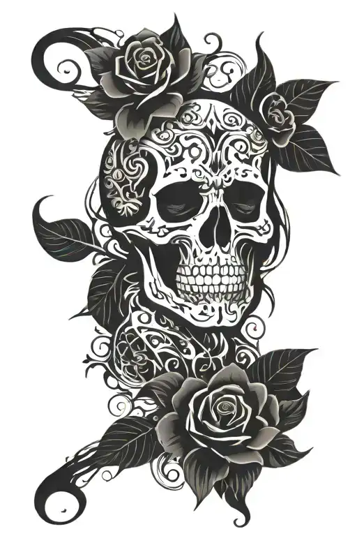 Skull And Roses