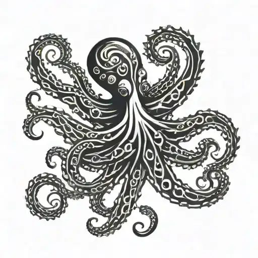 Octopus Wrapping Its Tentacles