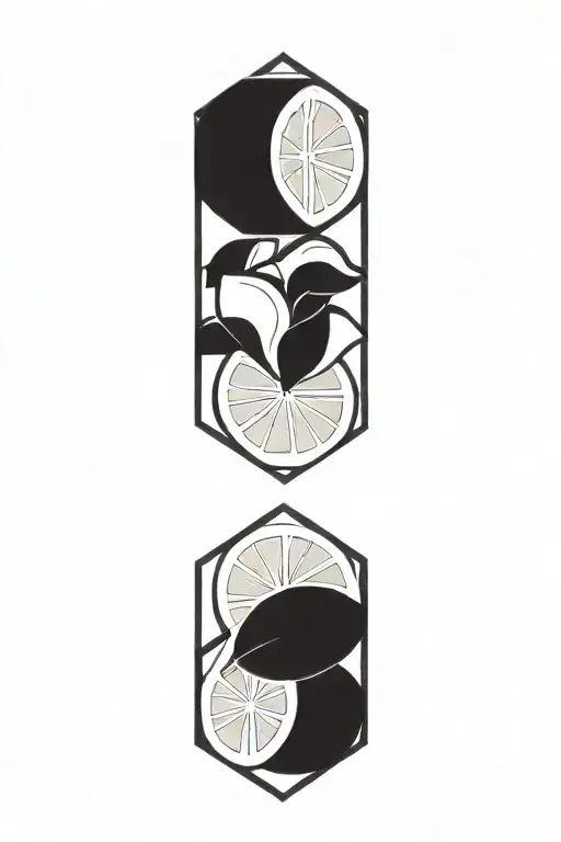 Lemons In Hexagon Pattern