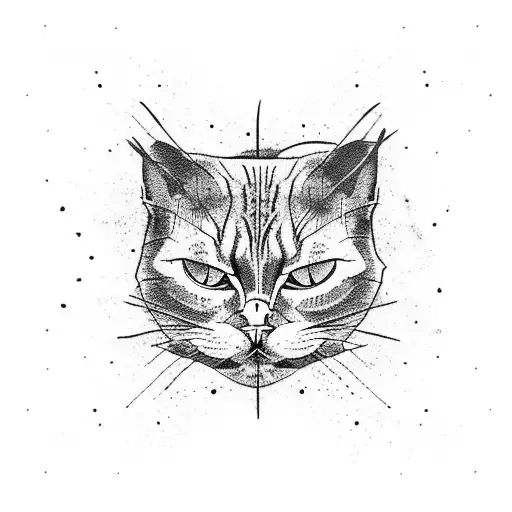 Portrait Of A Angry Cat