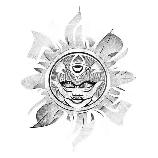Tattoo With Filipino Sun