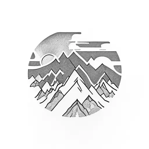 Mountain Range With Name Grady Under