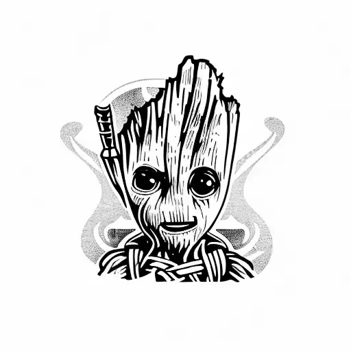 Baby Groot Viking Style