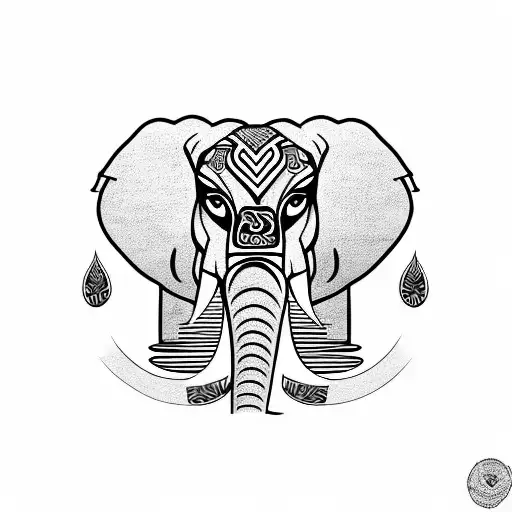 Kerala Elephant With Big Tusk Head Only