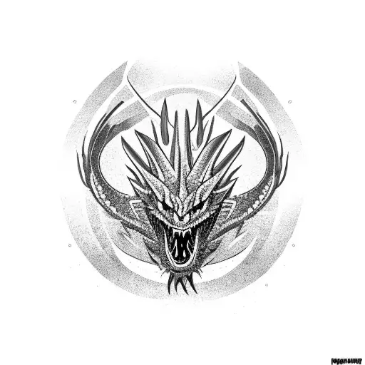 Spiked Black Dragon For Around The Arm