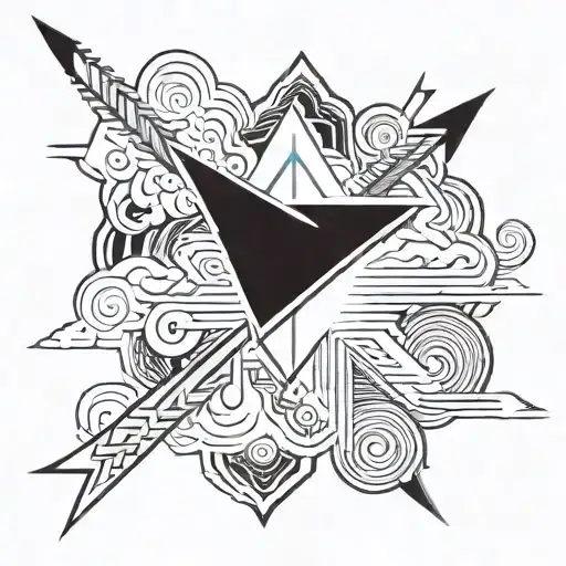 Arrow Tattoo Thunder Cloud