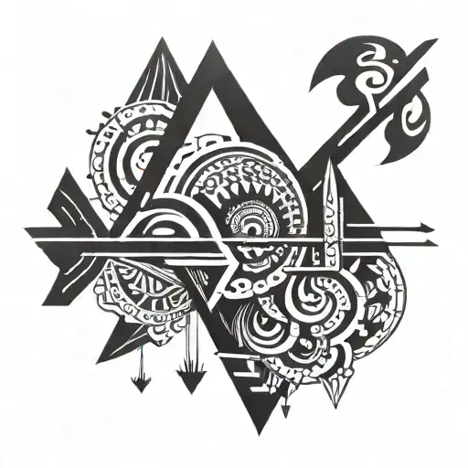 Arrow Tattoo Thunder Cloud Shaped Like