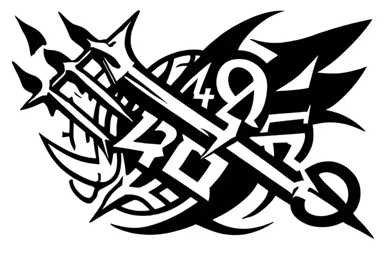 Spqr Roman Tatoo With A Trident And Roman Numbers '420' Subtly Integrated