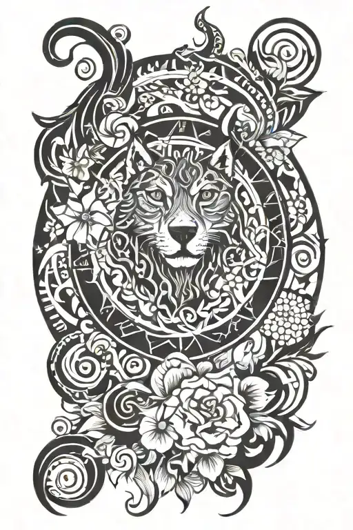 Libra Wolf Pisces Capricorn And Floral