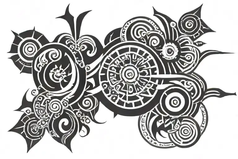 Creative Tattoo Design Combining
