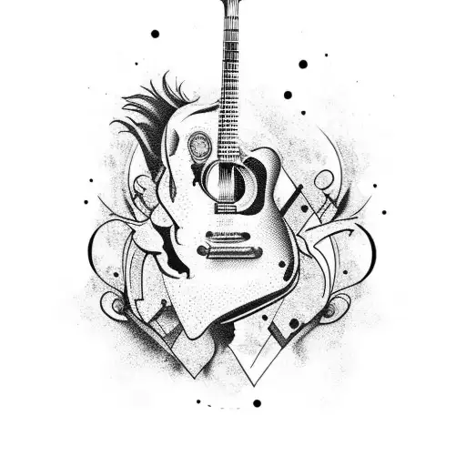 Guitar And Skull