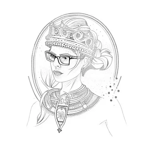 A Woman With Glasses And A Crown