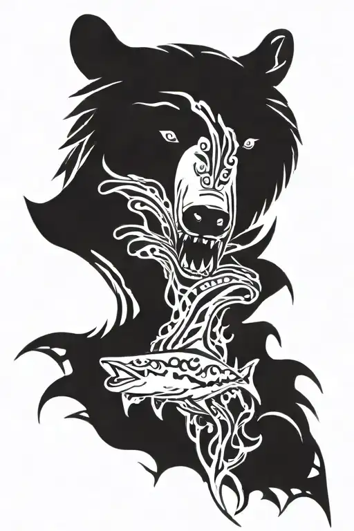 Bear Eats Shark Blood Concern