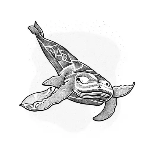 Whale With Turtle On The Hump