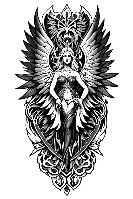 Valkyrie Sheild Maiden With Wings