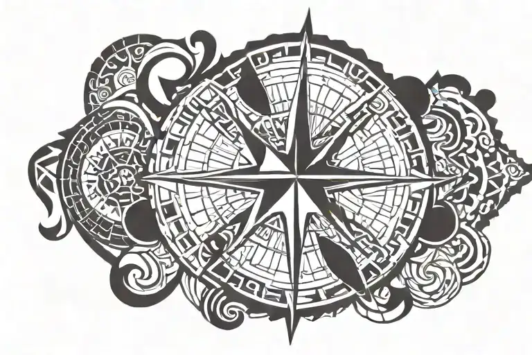 Compass Armband Representing Strength Inspired