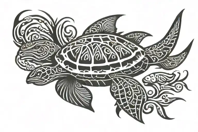 Turtle And Shark Swimming Bracelet