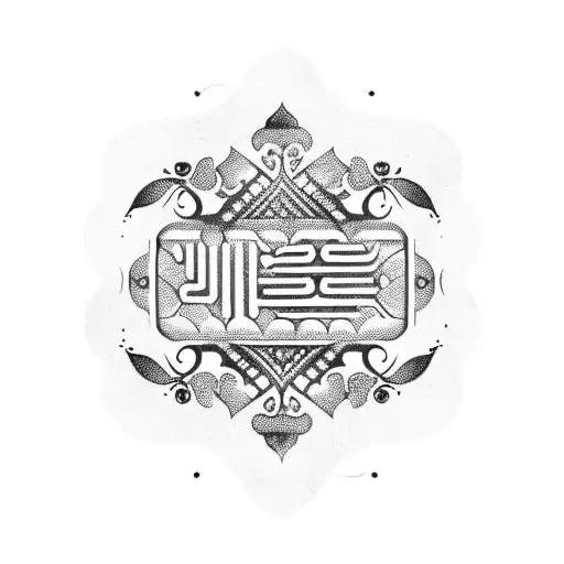 Bukber Inscription With Floral Ornament