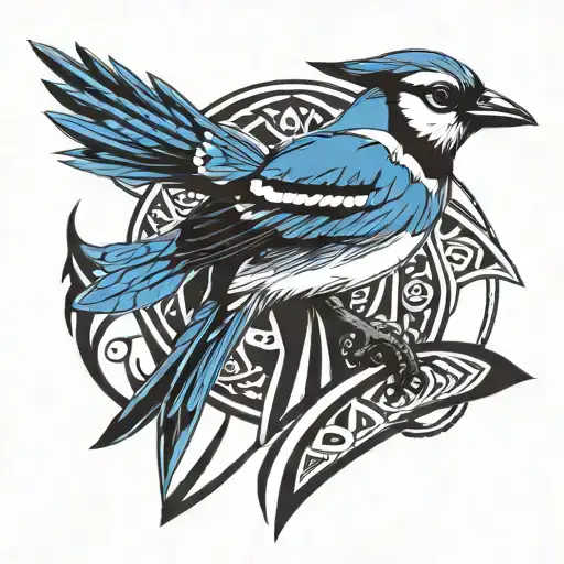 Blue Jay Bird Rising