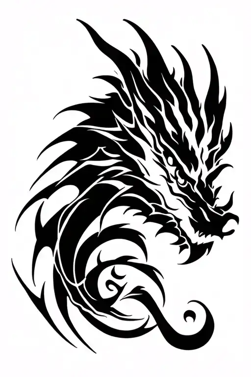 Meaningful Tattoo Featuring A Dragon