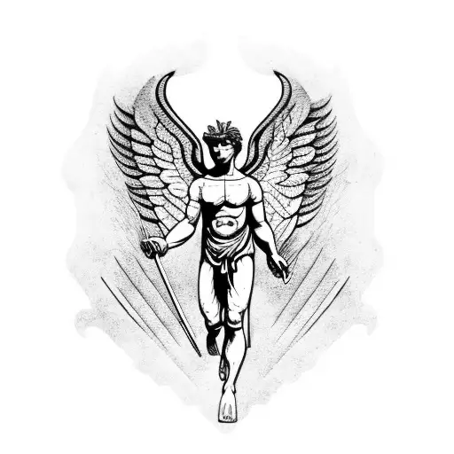 Angel Icarus With Greak Mythology