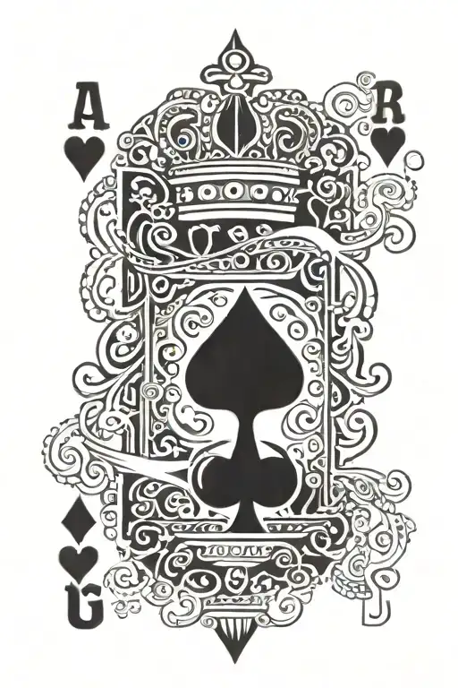 Cards- Queen King Ace Card