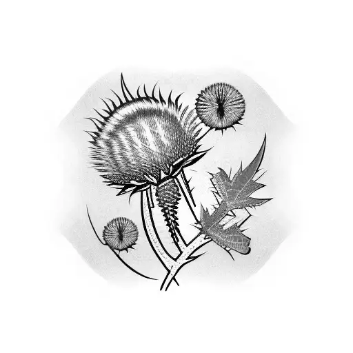 Scottish Thistle And Bruce Tartan