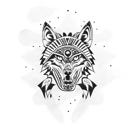 Lone Wolf In Space Aztec Style