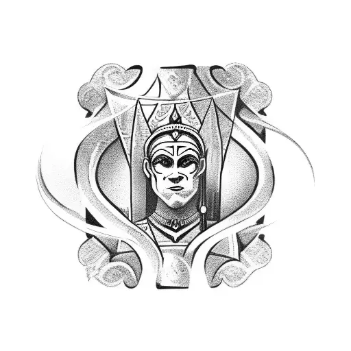 The Fool Tarot Card With Tribal